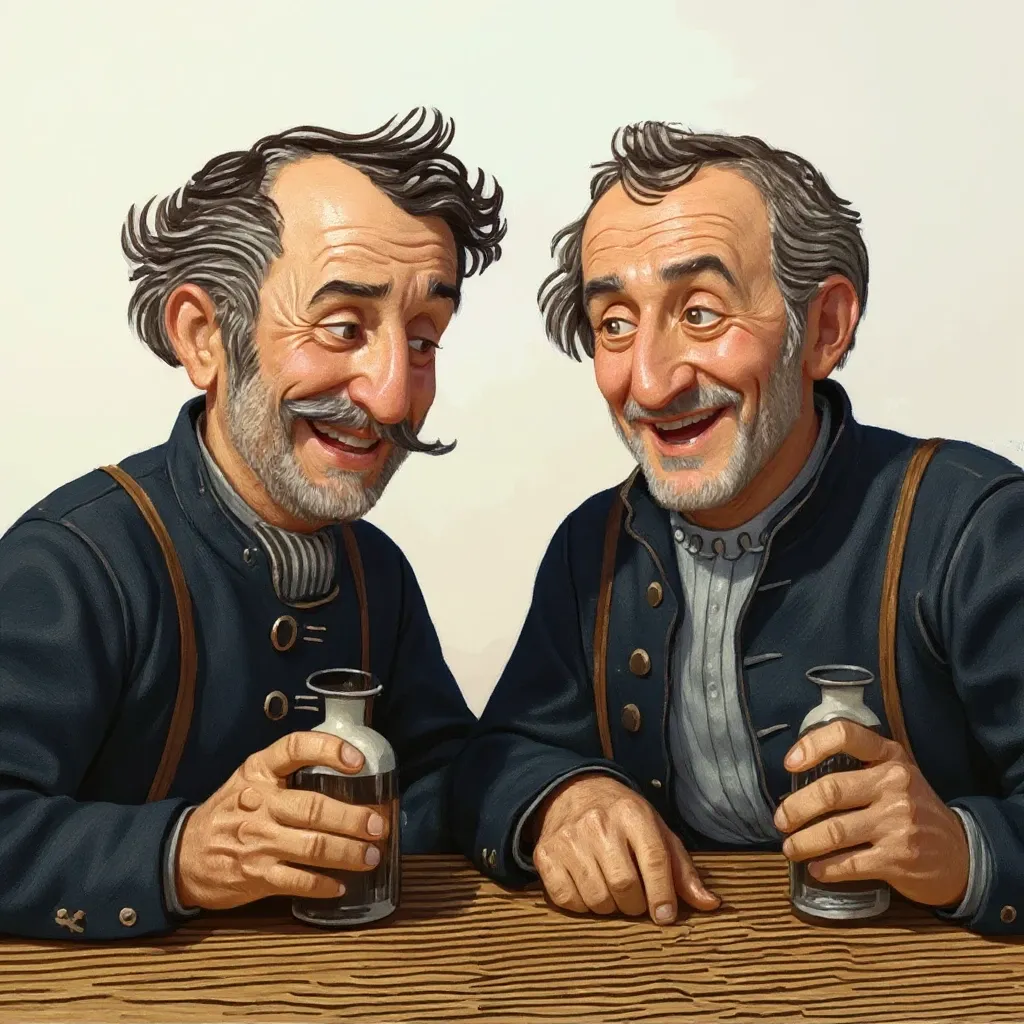 Agustín Codazzi y José Celestino Mutis desde el más allá dialogando sobre sus aventuras en Colombia. Vivos no se conocieron.