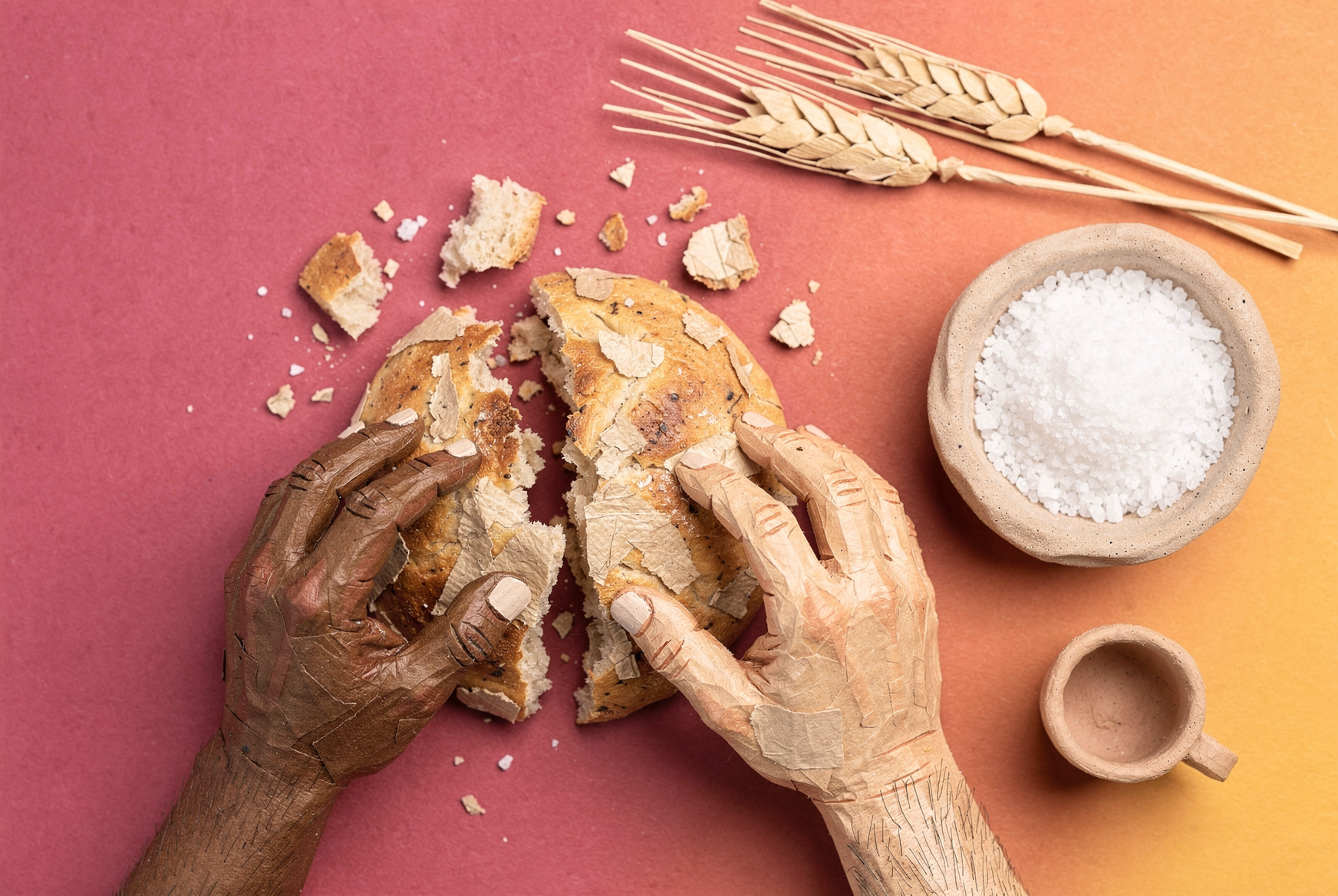 Compartir pan y sal como un pacto vinculante