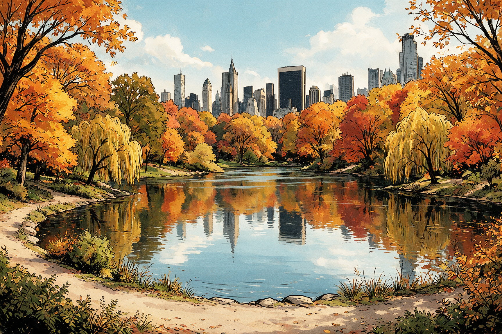 Follaje de otoño en Central Park