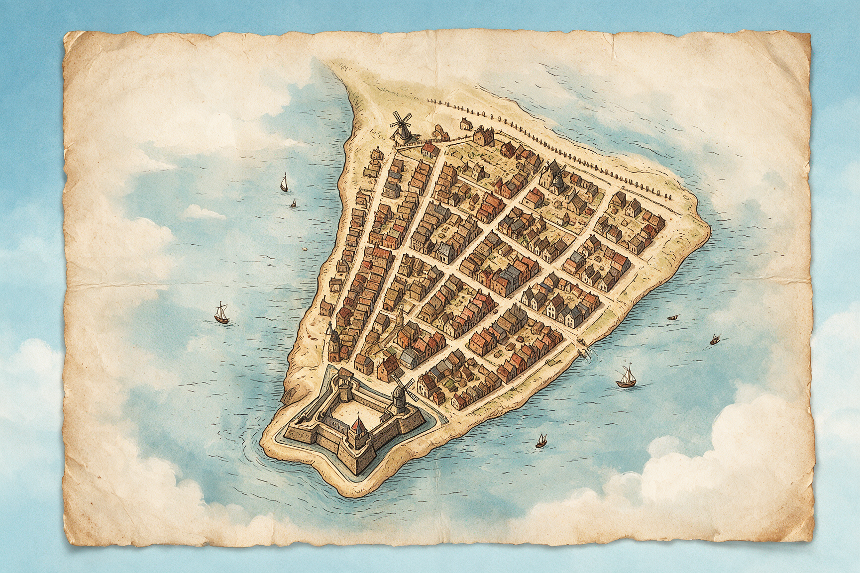 Plano de Castello (Nueva Ámsterdam, 1660)