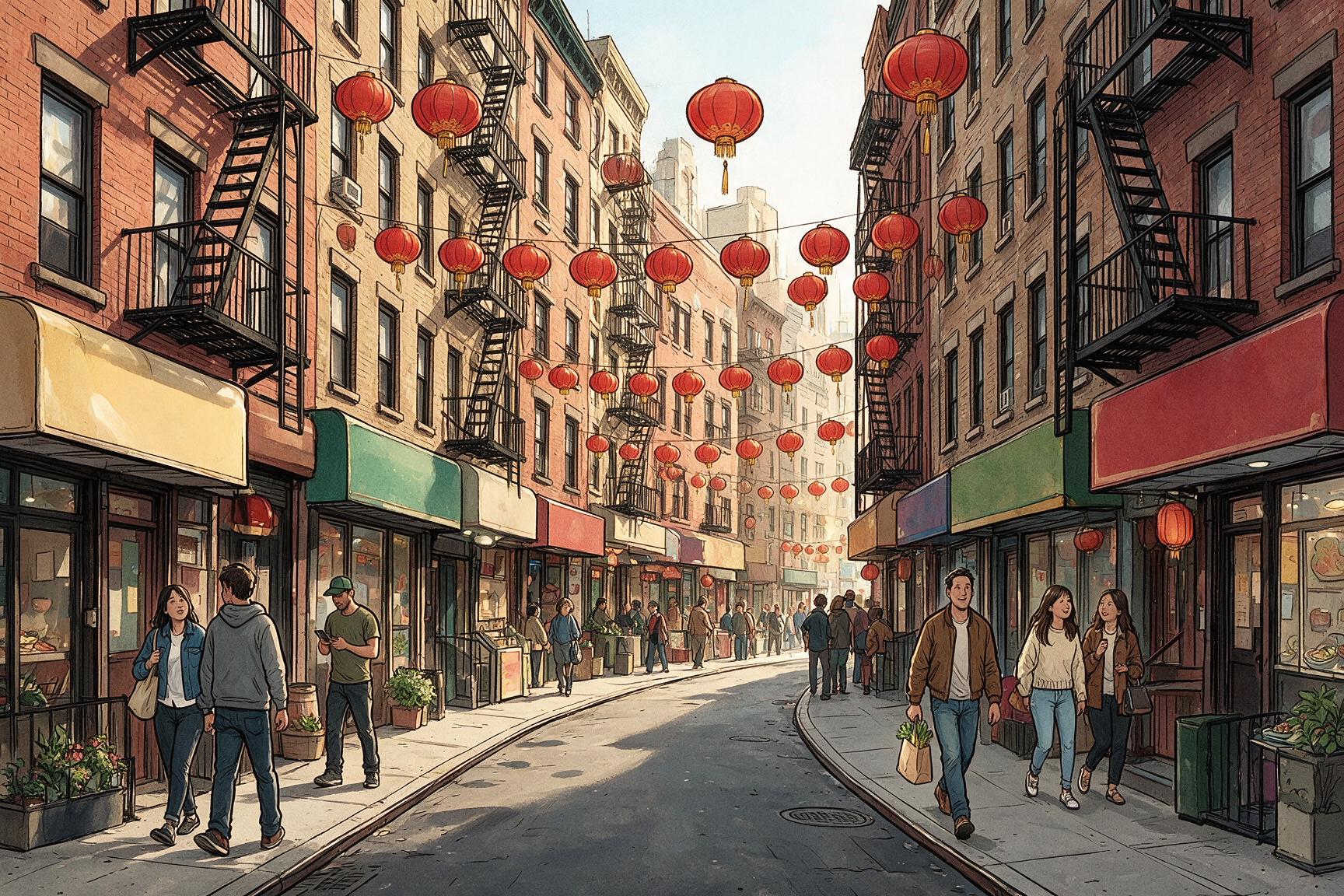 Arquitectura y vida comercial en Chinatown